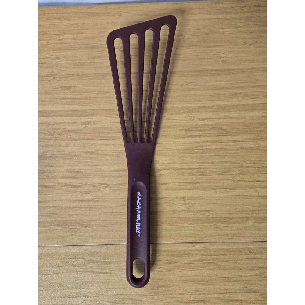 Rachael Ray Slotted Turner Spatula – Burgundy Nylon Heat Resistant